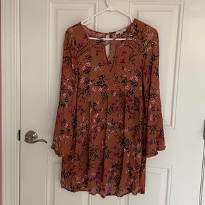Boho long sleeve dress